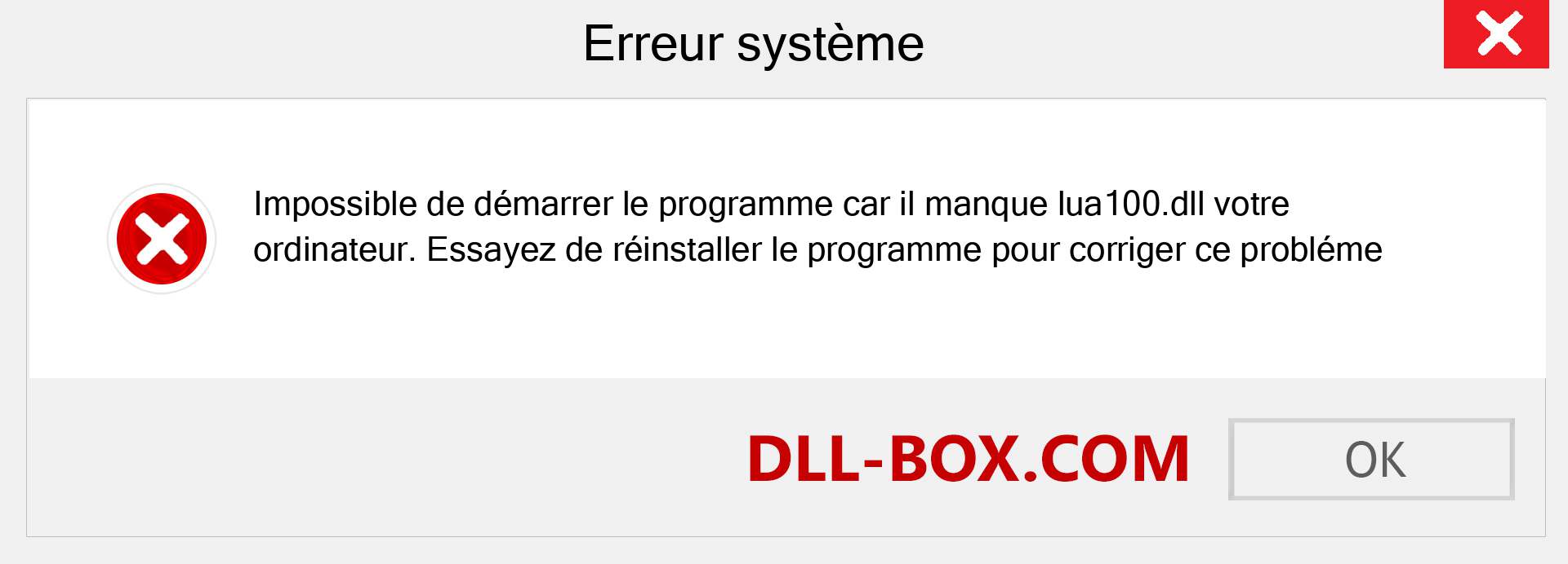 Le fichier lua100.dll est manquant ?. Télécharger pour Windows 7, 8, 10 - Correction de l'erreur manquante lua100 dll sur Windows, photos, images